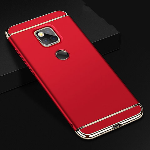 Carcasa Bumper Lujo Marco de Metal y Plastico Funda T01 para Huawei Mate 20 X 5G Rojo