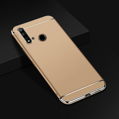 Carcasa Bumper Lujo Marco de Metal y Plastico Funda T01 para Huawei Nova 5i Oro