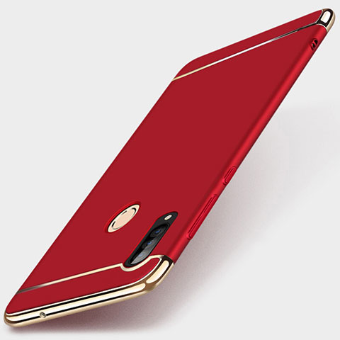 Carcasa Bumper Lujo Marco de Metal y Plastico Funda T01 para Huawei P30 Lite New Edition Rojo