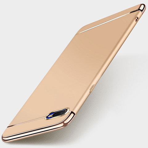 Carcasa Bumper Lujo Marco de Metal y Plastico Funda T01 para Oppo R15X Oro