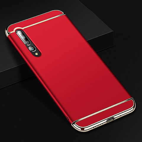 Carcasa Bumper Lujo Marco de Metal y Plastico Funda T02 para Xiaomi Mi 10 Pro Rojo