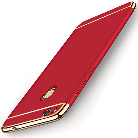 Carcasa Bumper Lujo Marco de Metal y Plastico para Huawei Honor 8 Lite Rojo