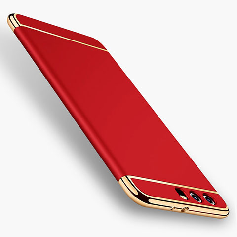 Carcasa Bumper Lujo Marco de Metal y Plastico para Huawei Honor 9 Rojo