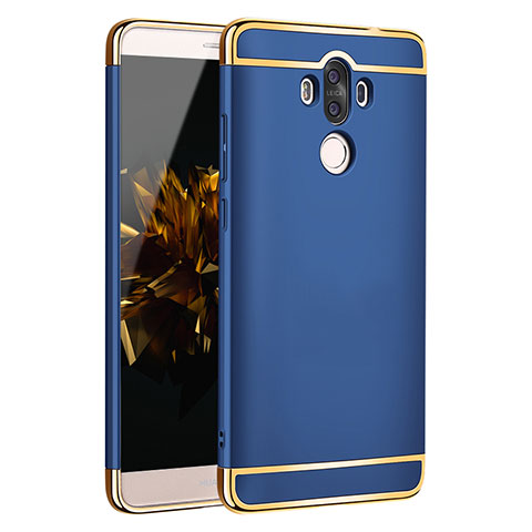 Carcasa Bumper Lujo Marco de Metal y Plastico para Huawei Mate 9 Azul