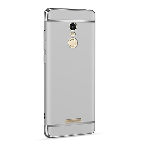 Carcasa Bumper Lujo Marco de Metal y Plastico para Xiaomi Redmi Note 3 Pro Plata