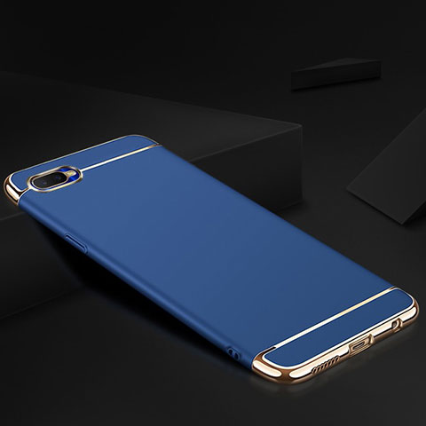 Carcasa Bumper Lujo Marco de Metal y Silicona Funda M02 para Oppo K1 Azul