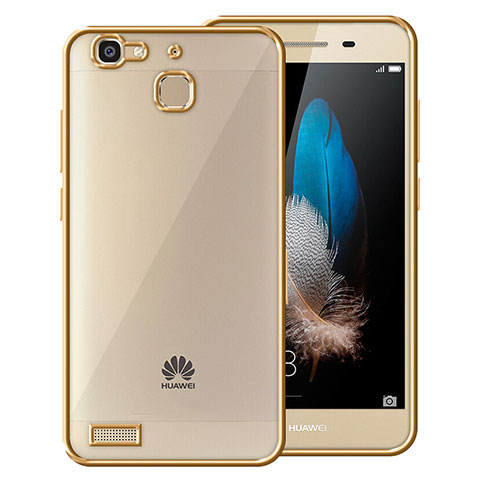 Carcasa Bumper Silicona Transparente Mate para Huawei P8 Lite Smart Oro