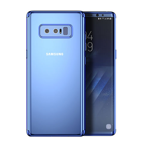 Carcasa Bumper Silicona Transparente Mate para Samsung Galaxy Note 8 Azul