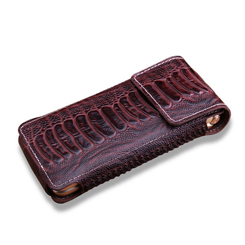 Carcasa de Cuero Cartera Cocodrilo para Samsung W(2016) Marron