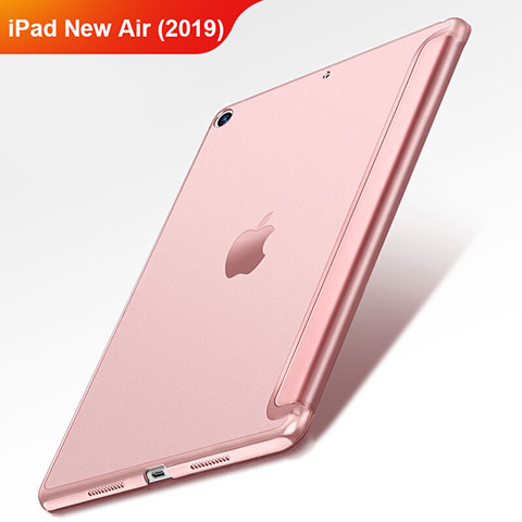 Carcasa de Cuero Cartera con Soporte L01 para Apple iPad Air 3 Oro Rosa