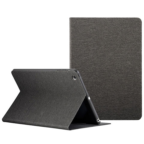 Carcasa de Cuero Cartera con Soporte L01 para Apple iPad Mini Negro