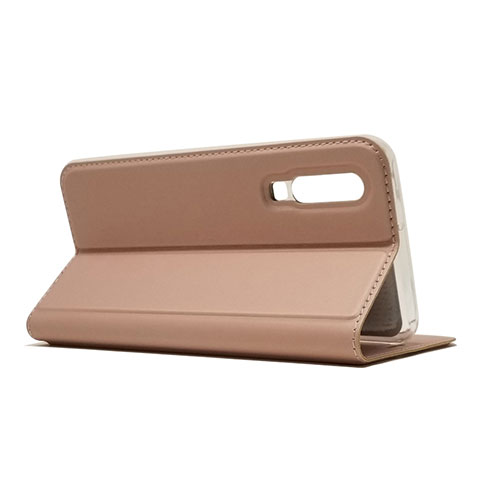 Carcasa de Cuero Cartera con Soporte L02 para Huawei P30 Oro Rosa