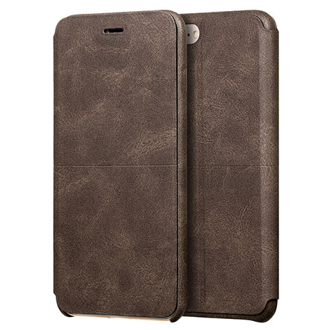 Carcasa de Cuero Cartera con Soporte para Apple iPhone 8 Marron