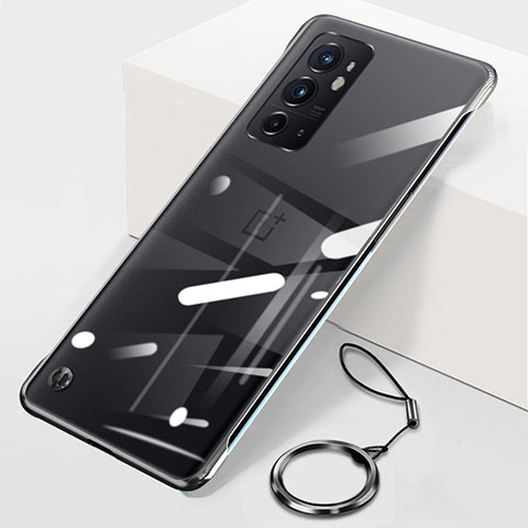 Carcasa Dura Cristal Plastico Funda Rigida Sin Marco Transparente H01 para OnePlus 9RT 5G Negro