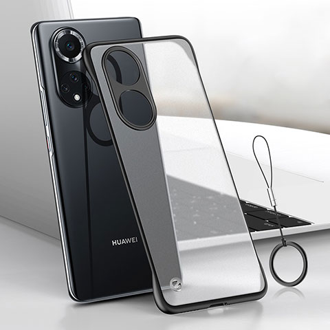 Carcasa Dura Cristal Plastico Funda Rigida Sin Marco Transparente H02 para Huawei Nova 9 Pro Negro