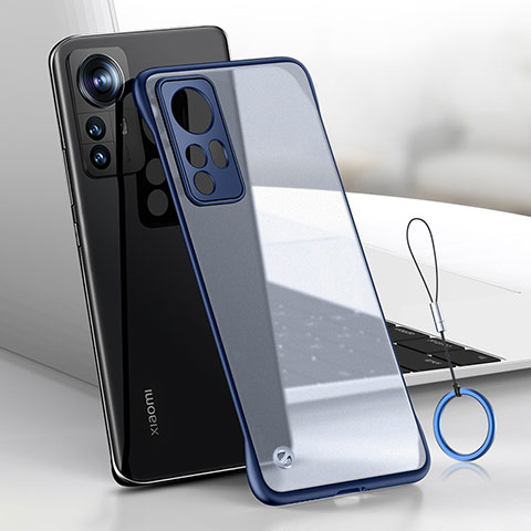 Carcasa Dura Cristal Plastico Funda Rigida Sin Marco Transparente H02 para Xiaomi Redmi Note 12S Azul