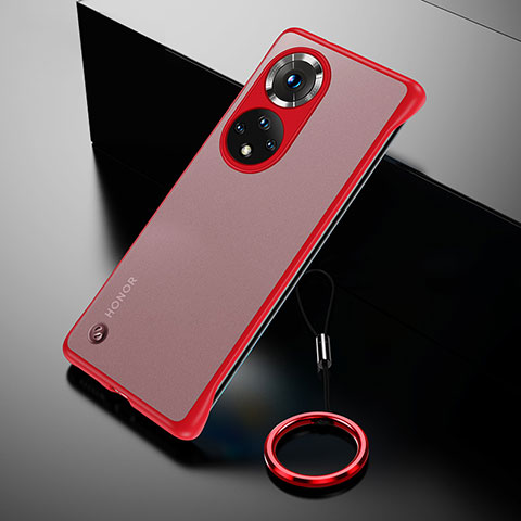 Carcasa Dura Cristal Plastico Funda Rigida Sin Marco Transparente H03 para Huawei Nova 9 Pro Rojo