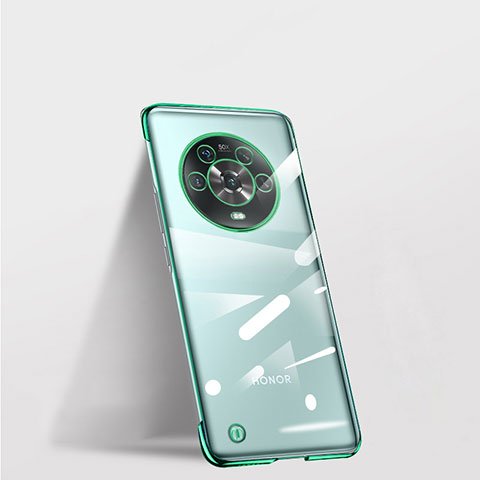 Carcasa Dura Cristal Plastico Funda Rigida Sin Marco Transparente H06 para Huawei Honor Magic4 5G Verde