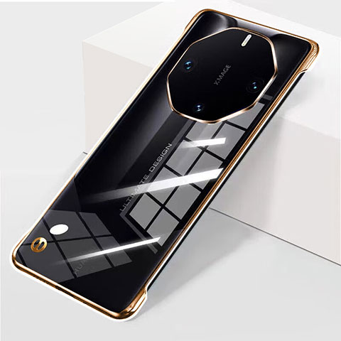 Carcasa Dura Cristal Plastico Funda Rigida Sin Marco Transparente para Huawei Mate 60 RS Ultimate Oro