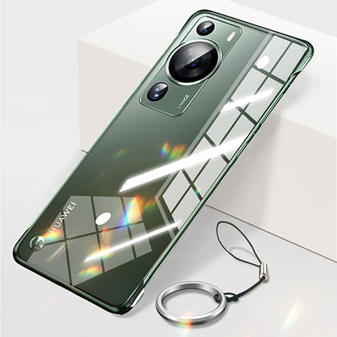 Carcasa Dura Cristal Plastico Funda Rigida Sin Marco Transparente para Huawei P60 Pro Verde