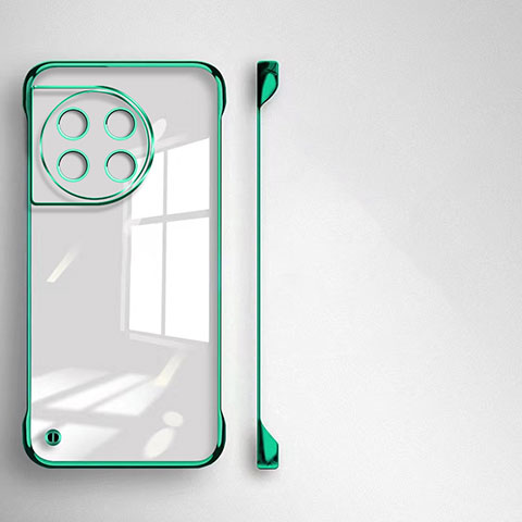 Carcasa Dura Cristal Plastico Funda Rigida Sin Marco Transparente para OnePlus 11R 5G Verde