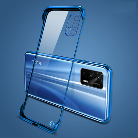 Carcasa Dura Cristal Plastico Funda Rigida Sin Marco Transparente para Realme GT 5G Azul