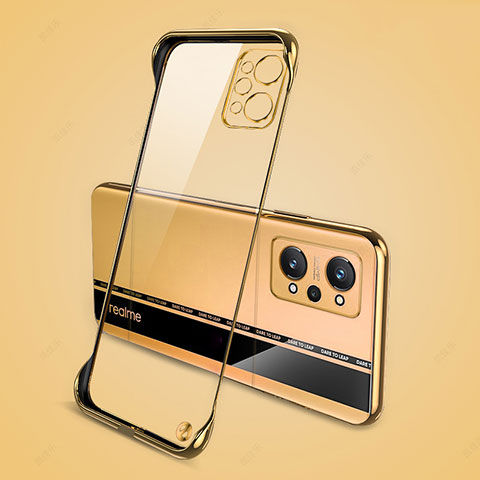 Carcasa Dura Cristal Plastico Funda Rigida Sin Marco Transparente para Realme GT2 5G Oro