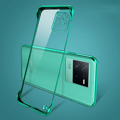 Carcasa Dura Cristal Plastico Funda Rigida Sin Marco Transparente para Vivo iQOO Neo6 5G Verde