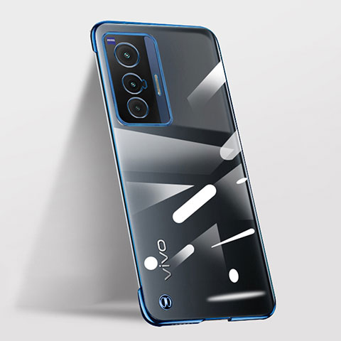 Carcasa Dura Cristal Plastico Funda Rigida Sin Marco Transparente para Vivo X70 5G Azul