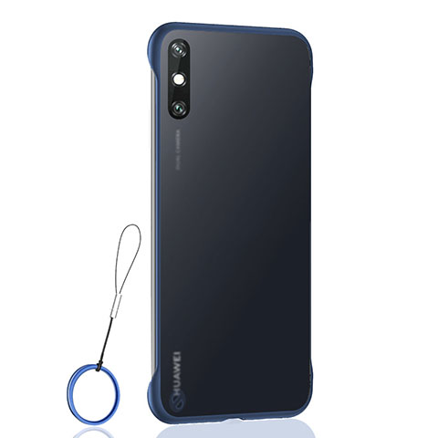 Carcasa Dura Cristal Plastico Funda Rigida Transparente H01 para Huawei Enjoy 10e Azul