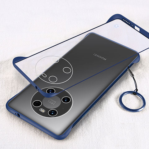 Carcasa Dura Cristal Plastico Funda Rigida Transparente H01 para Huawei Mate 40E Pro 4G Azul