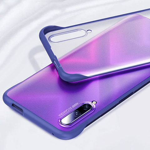 Carcasa Dura Cristal Plastico Funda Rigida Transparente H01 para Huawei Y9s Azul