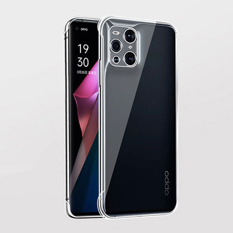 Carcasa Dura Cristal Plastico Funda Rigida Transparente H01 para Oppo Find X3 5G Claro