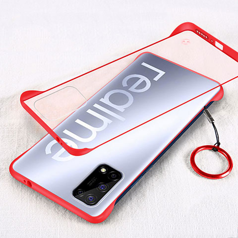 Carcasa Dura Cristal Plastico Funda Rigida Transparente H01 para Realme V5 5G Rojo