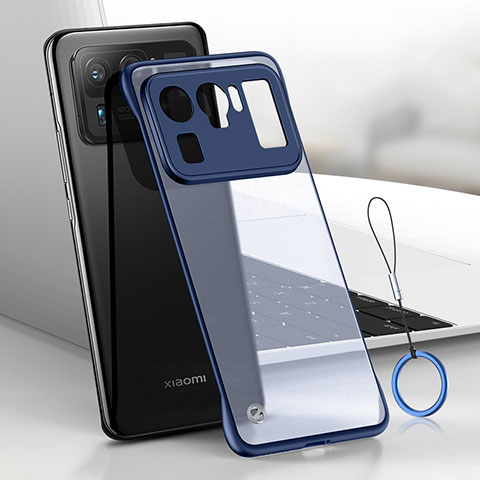 Carcasa Dura Cristal Plastico Funda Rigida Transparente H01 para Xiaomi Mi 11 Ultra 5G Azul