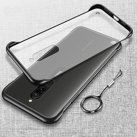 Carcasa Dura Cristal Plastico Funda Rigida Transparente H01 para Xiaomi Redmi 8 Negro