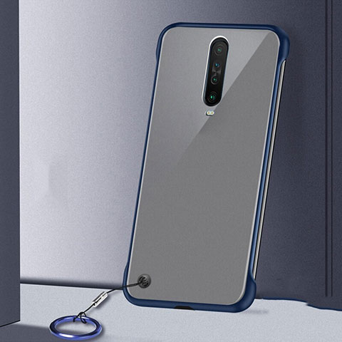 Carcasa Dura Cristal Plastico Funda Rigida Transparente H01 para Xiaomi Redmi K30 4G Azul