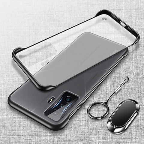 Carcasa Dura Cristal Plastico Funda Rigida Transparente H01 para Xiaomi Redmi K50 Gaming 5G Negro