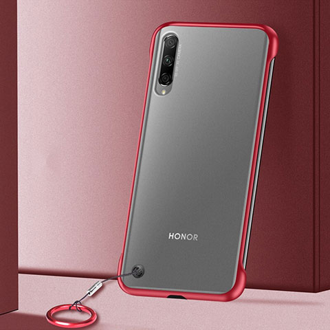 Carcasa Dura Cristal Plastico Funda Rigida Transparente H02 para Huawei P Smart Pro (2019) Rojo