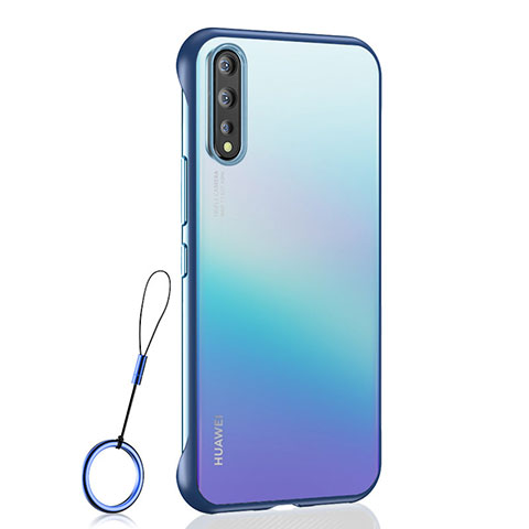 Carcasa Dura Cristal Plastico Funda Rigida Transparente H02 para Huawei P smart S Azul