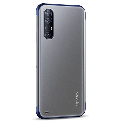 Carcasa Dura Cristal Plastico Funda Rigida Transparente H02 para Oppo Find X2 Neo Azul