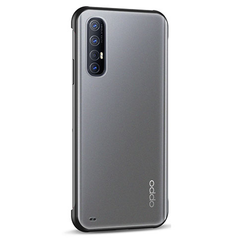 Carcasa Dura Cristal Plastico Funda Rigida Transparente H02 para Oppo Find X2 Neo Negro