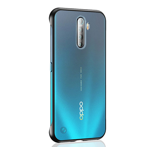 Carcasa Dura Cristal Plastico Funda Rigida Transparente H02 para Oppo Reno Ace Negro