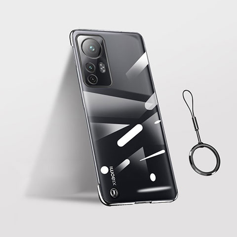 Carcasa Dura Cristal Plastico Funda Rigida Transparente H02 para Xiaomi Mi 12S 5G Negro