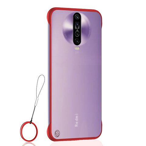 Carcasa Dura Cristal Plastico Funda Rigida Transparente H02 para Xiaomi Poco X2 Rojo