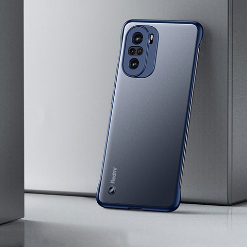 Carcasa Dura Cristal Plastico Funda Rigida Transparente H02 para Xiaomi Redmi K40 Pro+ Plus 5G Azul