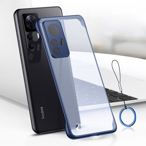 Carcasa Dura Cristal Plastico Funda Rigida Transparente H02 para Xiaomi Redmi K50 Ultra 5G Azul