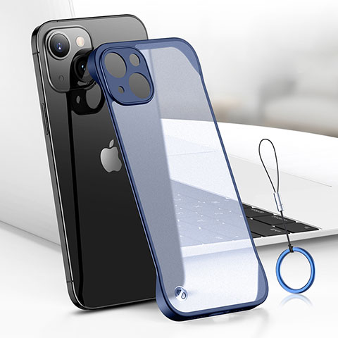 Carcasa Dura Cristal Plastico Funda Rigida Transparente H03 para Apple iPhone 13 Azul