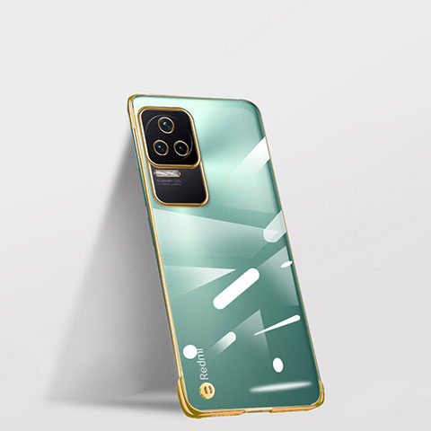 Carcasa Dura Cristal Plastico Funda Rigida Transparente H03 para Xiaomi Poco F4 5G Oro