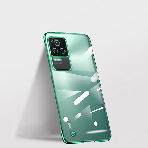 Carcasa Dura Cristal Plastico Funda Rigida Transparente H03 para Xiaomi Redmi K40S 5G Verde